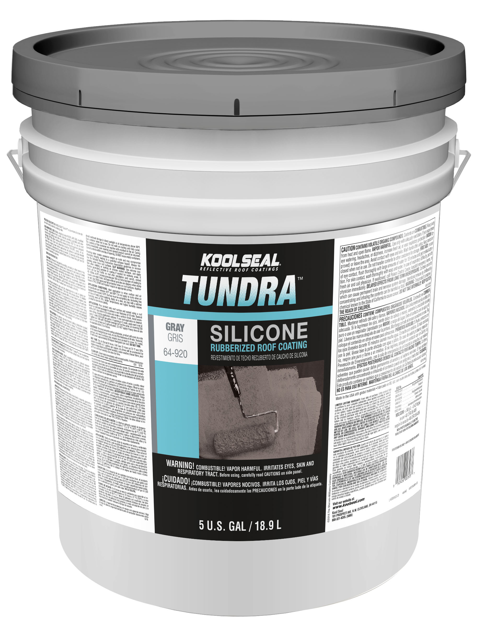 Tundra Silicone Rubberized Gray Roof Coating - Koolseal